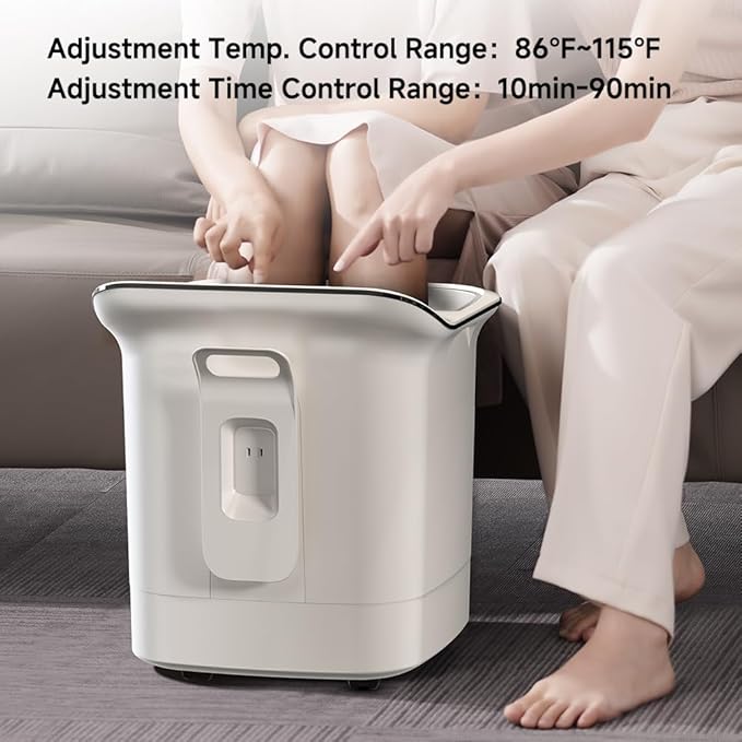 13-inch Foot Spa with Fully Automatic Electric Massage Dual-Action System, Integrating Electric Massage Rollers and Shiatsu Functionality, Featuring a Timer and Water Temperature Control