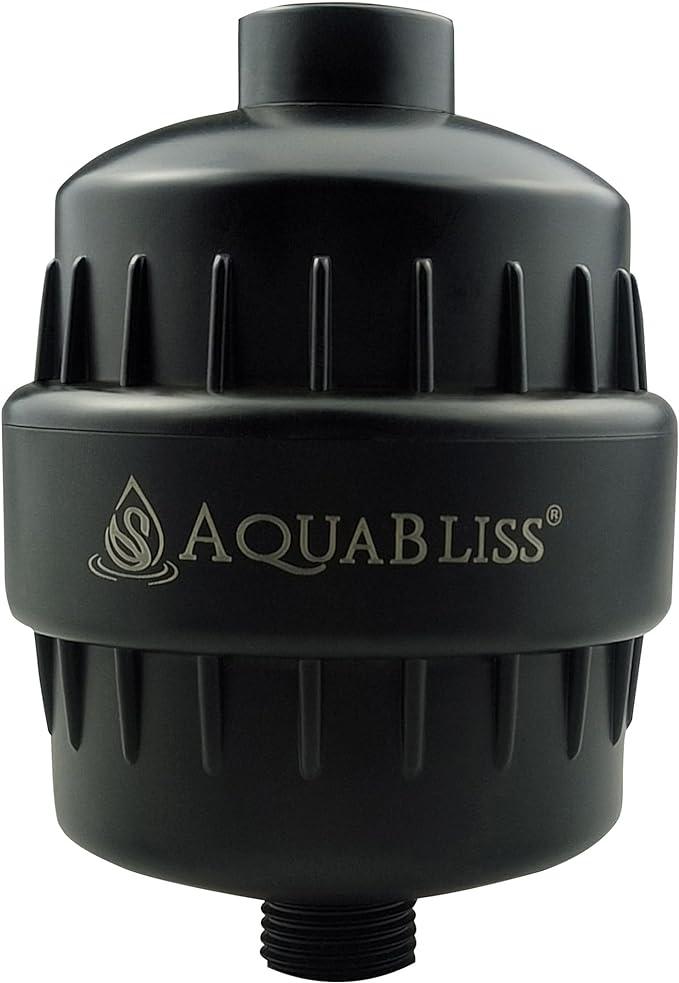 AquaBliss High Output Revitalizing Shower Filter - Reduces Dry Itchy Skin, Dandruff, Eczema, and Dramatically Improves The Condition of Your Skin, Hair and Nails - Matte Black (SF100-BK)