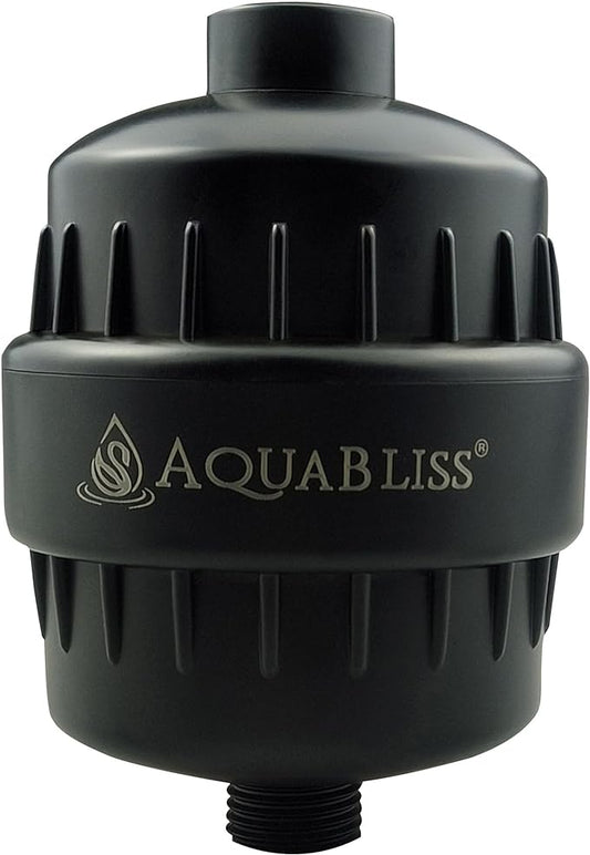 AquaBliss High Output Revitalizing Shower Filter - Reduces Dry Itchy Skin, Dandruff, Eczema, and Dramatically Improves The Condition of Your Skin, Hair and Nails - Matte Black (SF100-BK)