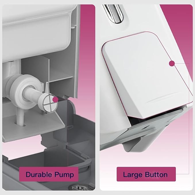 27fl oz Hand Soap Dispenser Wall Mount for Bathroom Kitchen Liquid Sanitizer ABS Plastic White 9088