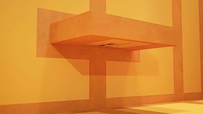 Floating Shower Bench Kit with Orange Waterproof Board - Original Shower Bench Bracket, Bath Bench Seat Bathroom Décor, Bathroom Accessories (10X60)