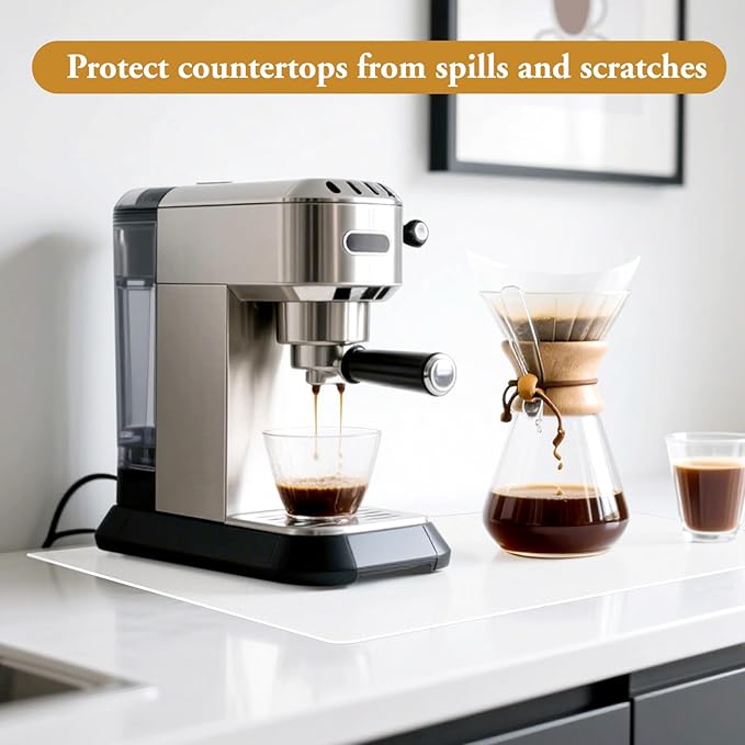 2 Pack Large Silicone Mats for Kitchen Counter, 23.62 X 15.75in Silicone Countertop Protector Mat Non-stick Baking Mat Heat Resistant Countertop Protector Pads, Translucent Placemats Easy to Clean