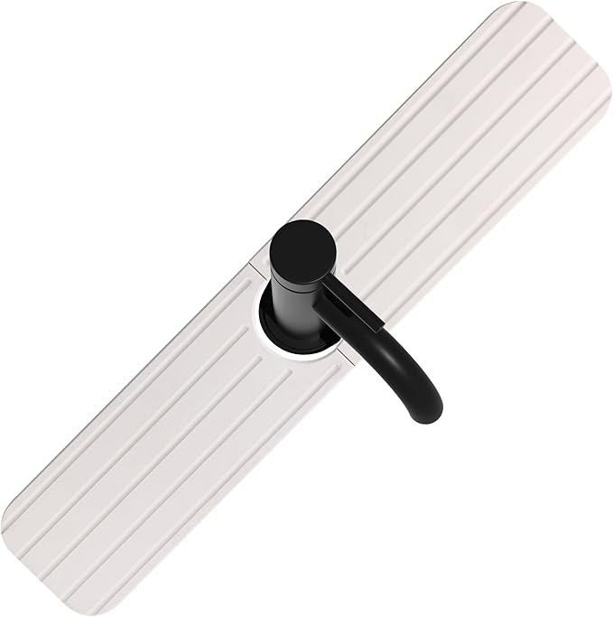 20inch x 4inch Kitchen Sink Faucet Mat, Water Absorbing Stone Faucet Splash Guard for Bathroom Counter, Quick Drying Diatomite Tray for Kitchen Sink, White