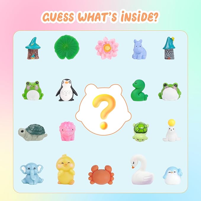 SHUCHING 9 PCS XXL Frog Bath Bombs with Surprise Inside, Organic Bubble Bath Fizzy Balls for Kids, Birthday Christmas Gifts Set for Boys Girls