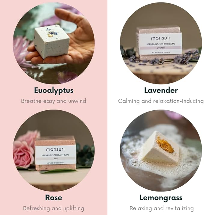 Luxurious Bath Gift Set for Women: Bamboo Bathtub Tray Caddy, Bath Spa Pillow, Bath Bombs & Bath Salts - Ultimate Spa Day Gifts for Women, Relaxation Gift Basket for Moms & Self Care