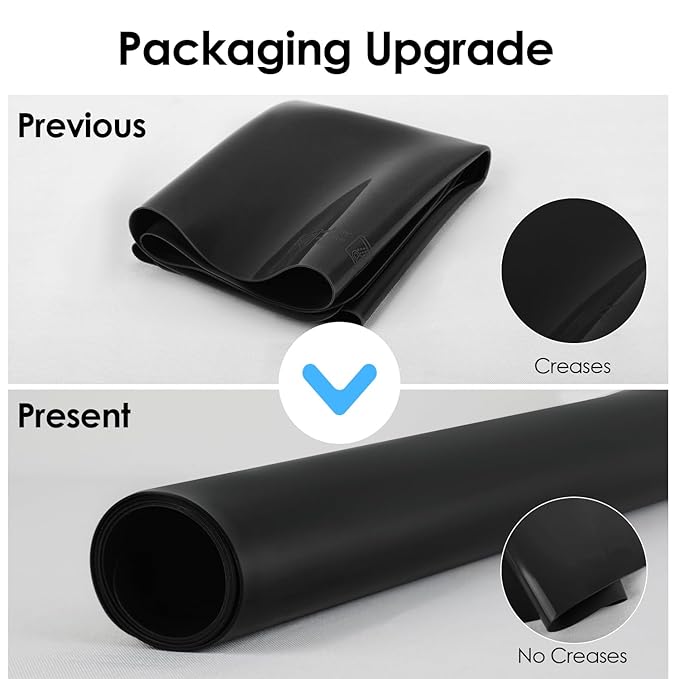 2 Pack Extra Large Silicone Mats for Baking Crafts, Multipurpose Kids Dinner Placemat Desk Countertop Waterproof Protector Heat Insulation Kitchen Pastry Rolling Dough Pad, Black, 23.6 x15.75 Inch