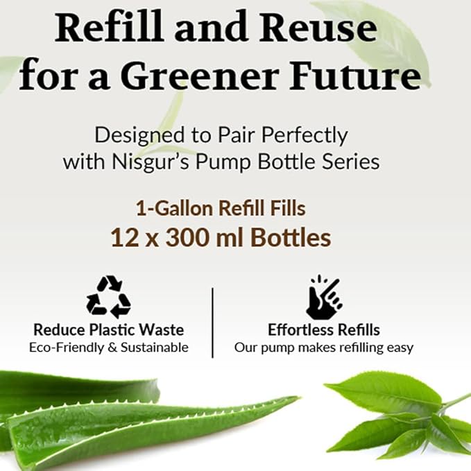 Gallon Shampoo Conditioner and Body Wash Refillable Set with 10.14 oz Matching Pump Bottles 9Pcs Large Capacity Hotel Supplies and Toiletries