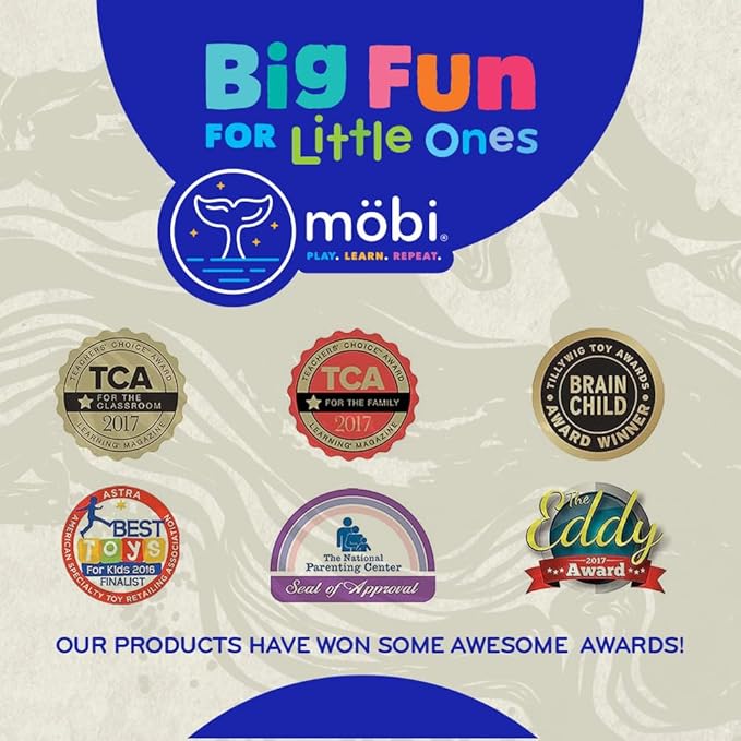 Mobi Little Whale Bath Bombs for Kids 7-Pack, Bath Bombs with Toys Inside, Tropical Fruity Scents, Skin-Friendly & Non-GMO, Fun Color Fizzies for Toddlers