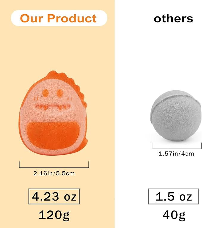 Dinosaur Bath Bomb Gift Set 9 Packs for Girls and Boys, Handmade and Nature Bath Bombs with Surprise for Kids, Perfect for Bubble Bath, Christmas Birthday Gifts for Kids Toddler Women