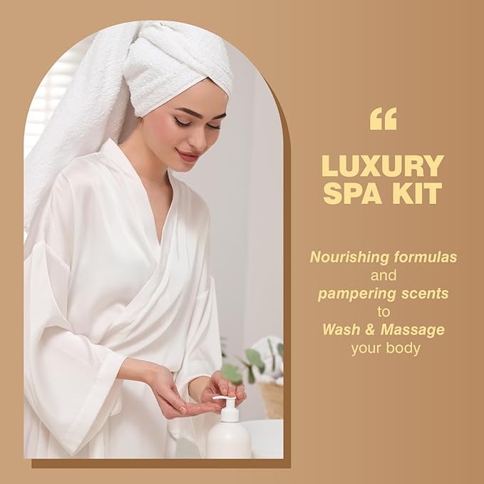 Spa gift baskets for women, Christmas Gifts for Women, Large basket 25 pcs for Women & Men Bath and Body Shower Bath Kit, Vanilla Honey Almond birthday gifts bath gift Spa Kit, Mother's Day Gifts Mom