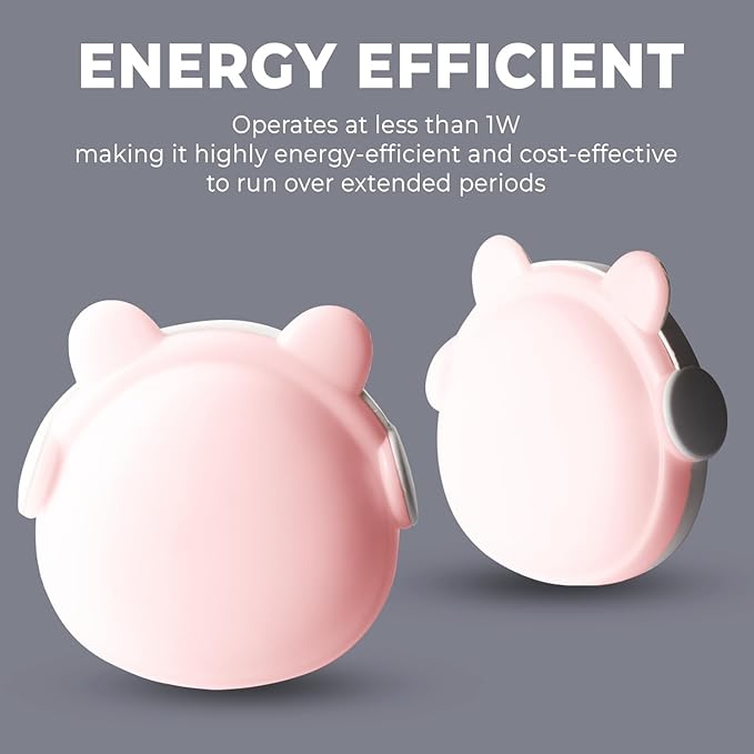 Mini Bear Night Light for Boys and Girls - Cute Printed LED Lamp, Plug-in Night Light for Bedroom, Bathroom, Kitchen - 0.5W Plastic Bear Design, Perfect for Kids' Rooms (Pink)