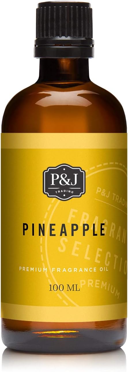 P&J Fragrance Oil | Pineapple Oil 100ml - Candle Scents for Candle Making, Freshie Scent, Soap Making Supplies, Diffuser Oil Scents