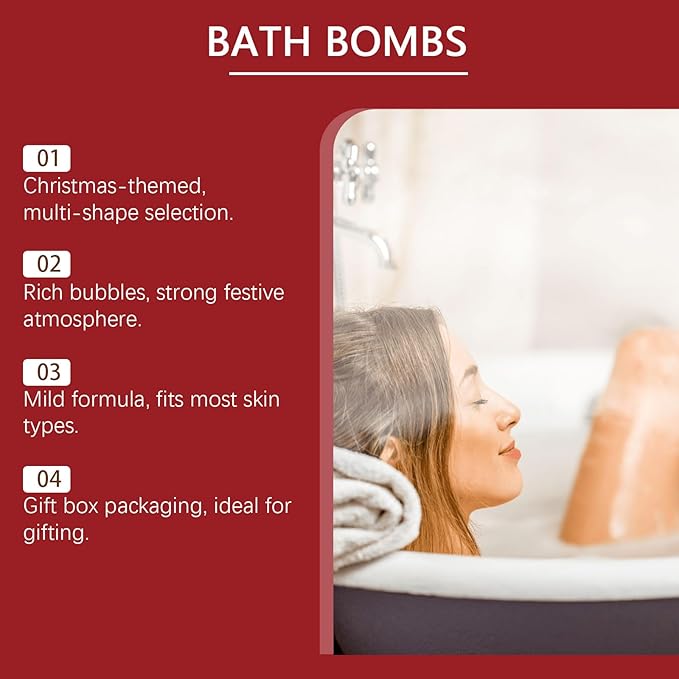 Bath Bombs Gift Set, Christmas Gifts,Gift Ideas for Her/Him, Wife, Girlfriend,3 Pack