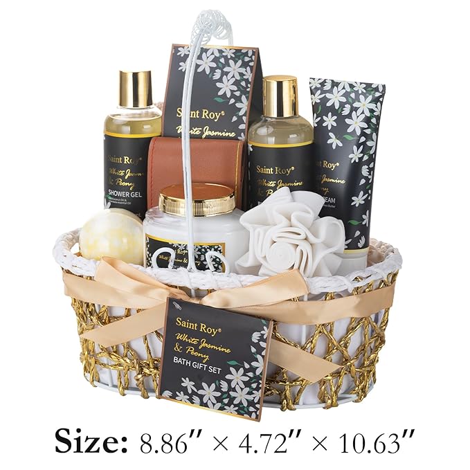 Spa Gift Basket Set for Woman, Bath and Body Gift Basket for Women Gifts Valentines Gifts Christmas Gifts for Women, Beautiful Teen Girl Birthday Gifts, Bath Kit Gift for Mothers Day