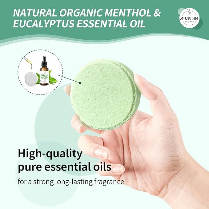 Shower Steamers Aromatherapy 15-Pack Shower Bombs Gifts for Wife, Organic Menthol & Eucalyptus for Shower Natural Essential Oil, Christmas Day Gifts for Wife Her Him Women Men Bath Stress Relief