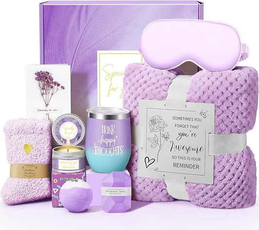 Happy Birthday Gifts for Women Mom Her Friend Sister Wife Grandma, Self Care Gifts Get Well Gifts Unique Relaxing Spa Gift Basket Set, Christmas Gifts for Women Mom Wife Grandma Friends Sister