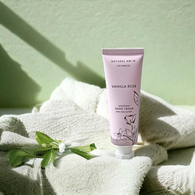 Natural Amor Rose Spa Gifts for Women,7pc Rose Scent Bath & Body Gift Set Including Soap Bar,Hand Cream, Bath Bomb