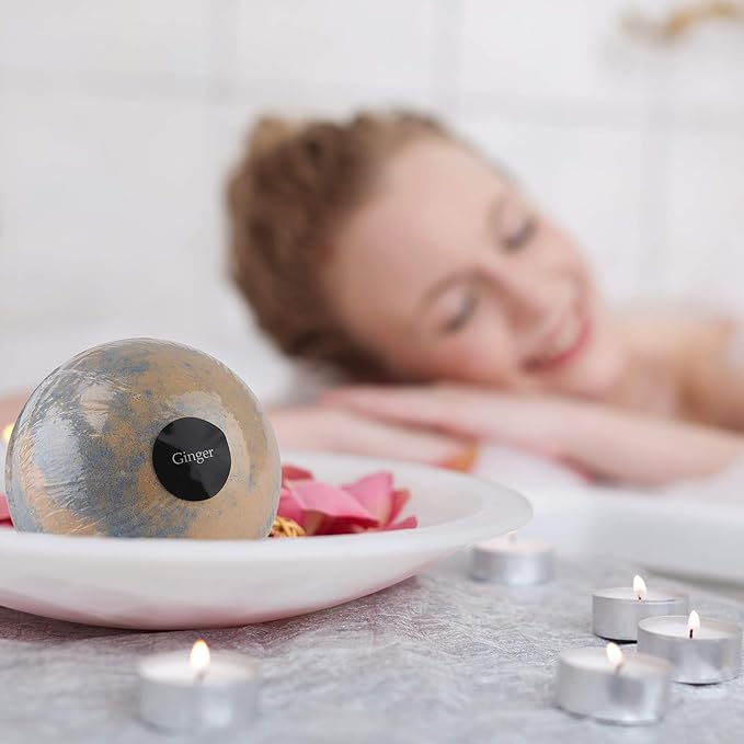 Luxury Bath Bombs for Men - Gift Set of 24 Bathbombs with Organic Essential Oils - Natural Vegan Soap for Moisturizing Fizzy Bubbles