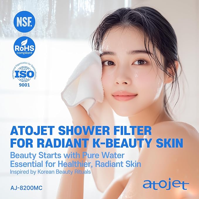 Filter Shower For K-Beauty Skin Care– Pure Carbon Filters for Softer Skin & Smoother Hair | Carbon Composite Filter l 6 Month Advanced Filtration Set (AJ8200MC-SET-6MO)