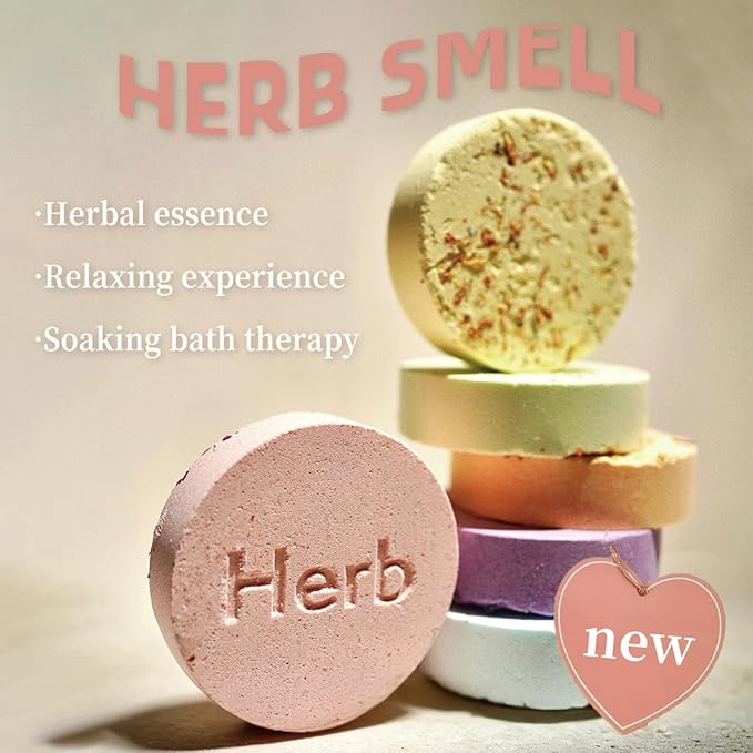 Traditional Herbal Bath Salt Balls-Natural Herbal & Spice Extract Bath Bombs, Relieve Physical & Mental Stress, Moisturize Skin, Help Sleep, Suitable for Business Trips & Travel, 6 Pieces/Set (1)