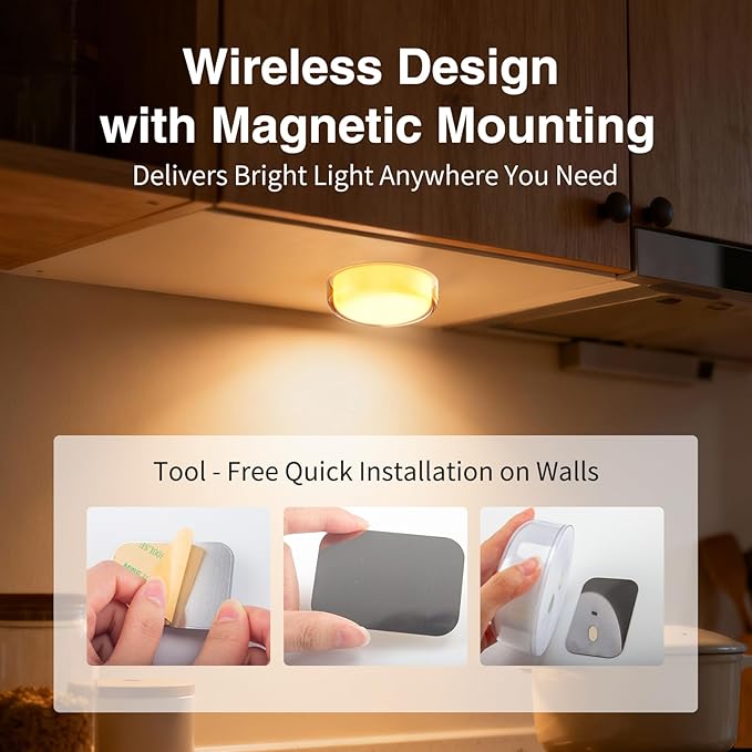 Shower Lamp Waterproof Lights for Inside Shower LED Bathroom Shower Lights Lamp with Wireless Rechargeable Mood Lighting Stick-On Closet Light for Bathtub Spa Ambiance Remote Control(2-Pack)