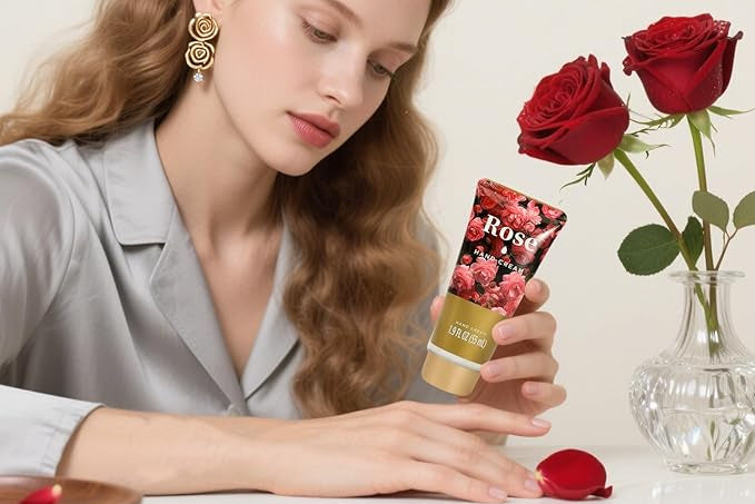 Romantic Rose Gifts for Women Spa Gift Basket, Bath Set with Bath Bombs & Body Lotion, Anniversary Valentine's Day Gifts for Her, Wife, Girlfriend