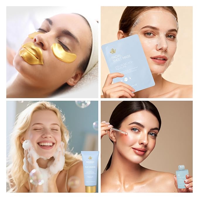 Christmas Gifts for Women, 35 Pcs Bath & Body Gift Basket, Face Skin Care Kit, Spa Gift Set, Self-Care Relaxation Gift, Home Spa, Necklace, Bath Bomb, Birthday, Valentines, Mother Day, Anniversary