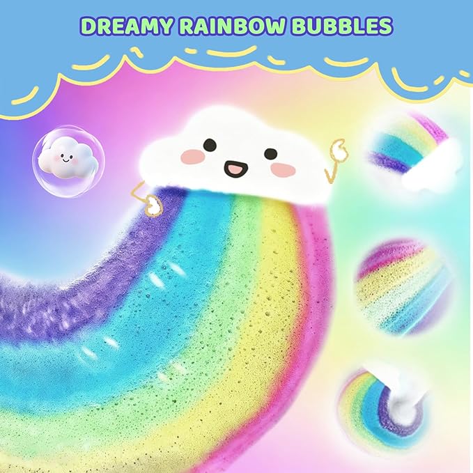 Bath Bombs for Kids with Toys Inside for Girls Boys - 11 Pack Bath Bombs Gift Set with Surprise with Surprise Toys | Kids Safe Bubble Bath Fizzy Balls Halloween Christmas Birthday Gift Kit