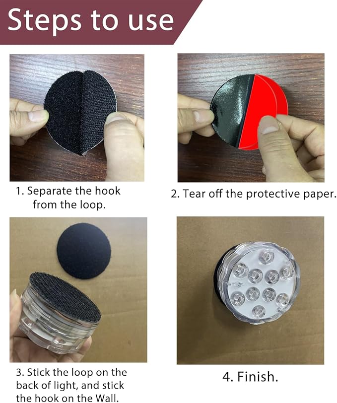 Bathroom Vanity Lights Wireless, Battery Powered Operated Waterproof Led Light for Shower Spa Bath Room Over Mirror Wall Ceiling Light, Remote Control Multi Color Changing, RGB, 2PCS