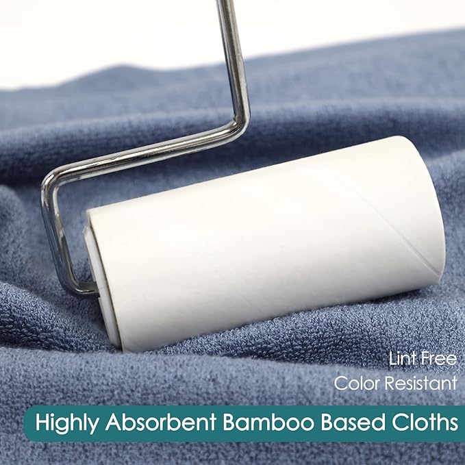 Wash Cloths 12 Pack, 13x13 inch Large Face Towel on Sensitive Skin, Easy to Clean Slate Blue Makeup Eraser Cloth, Super Soft and Gentle Bath Washcloths for Face and Body, Reusable Facial Clean Clot