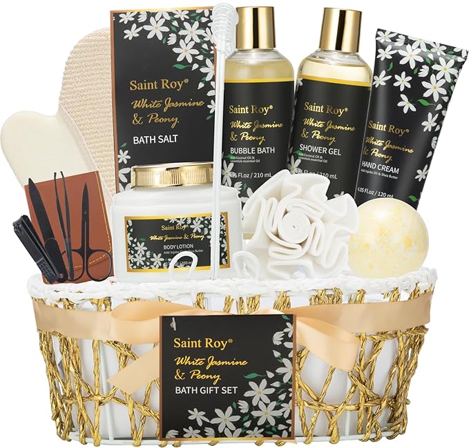 Spa Gift Basket Set for Woman, Bath and Body Gift Basket for Women Gifts Valentines Gifts Christmas Gifts for Women, Beautiful Teen Girl Birthday Gifts, Bath Kit Gift for Mothers Day