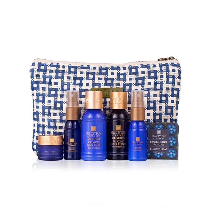 SPA CEYLON De-stress Home Spa Set, Ayurvedic Spa Gift Kit, Natural Pampering Set