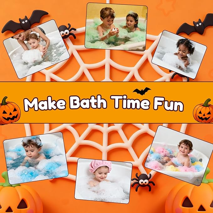 Halloween Bath Bombs for Kids Gifts: 9 Pcs Eyeball Bath Bomb with Toys Inside Surprise Spider Light up Bath Toy Spooky Basket Stuffers for Kid Boys Girls Ages 3+ Bubble Fall Shower Steamers Bathroom