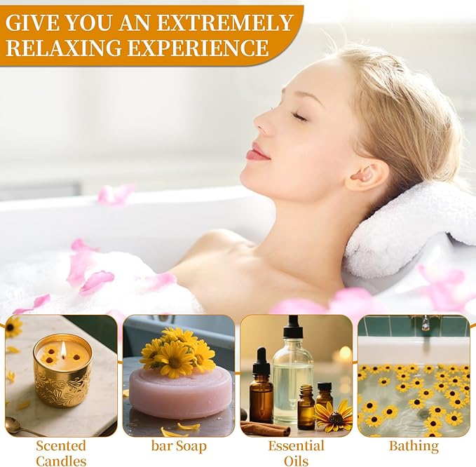 Sukh Dried Snow Chrysanthemum - Natural Dried Flowers and Herbs 3oz Bulk Chrysanthemum for Soap,Candle,Resin,Bath Balls Making and Wedding Home Party Decoration