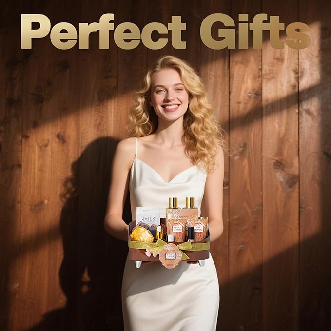 Luxury Gifts for Women, 16 Pcs Spa Gifts for Woman of Coconut Vanilla Scents Skin Care Kit, Facial Kit with Face Day Cream, Night Cream, Skincare Set, Christmas Gifts for Women in Makeup Storage Box