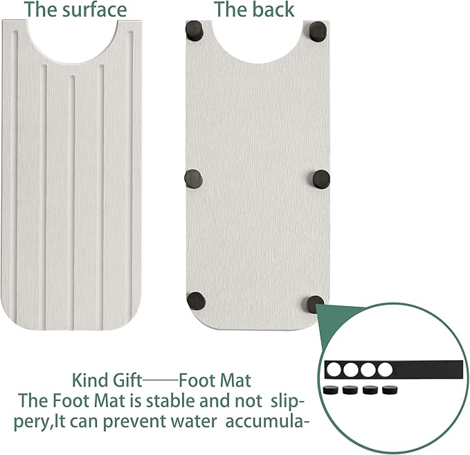 17inch x 4inch Kitchen Sink Faucet Mat, Water Absorbing Stone Faucet Splash Guard for Bathroom Counter, Quick Drying Diatomite Tray for Kitchen Sink, Light Gray