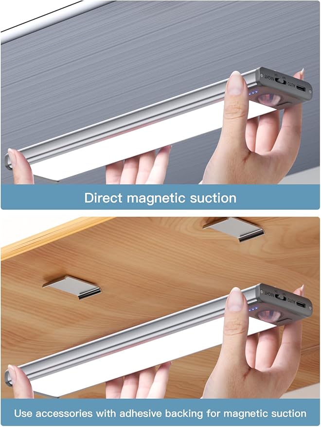 Under Cabinet Lighting（2 Pack）,Long Endurance Rechargeable Battery 88 LED 3 Color Lights, Motion Sensor Light Indoor, Dimmable Night Light, Closet Lights for Kitchen Wireless,Stick-On Cabinet Lights.