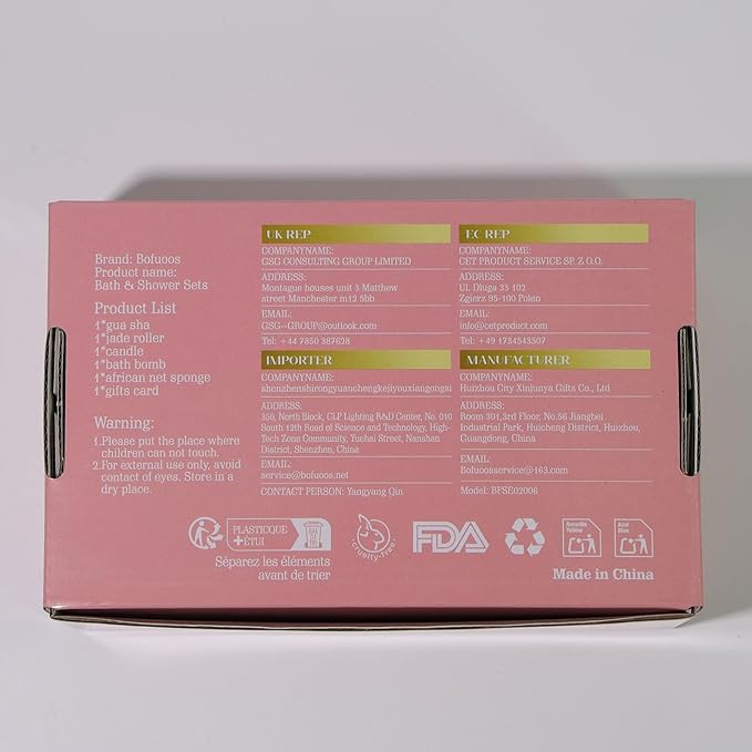 Gua Sha & Jade Roller Facial Tools Gifts Set - Self Care Spa & Bath Gift Baskets for Women, Christmas, White Elephant, Birthday, Valentines Day Gifts for Women, Her, Wife, Mom, Teen Girls