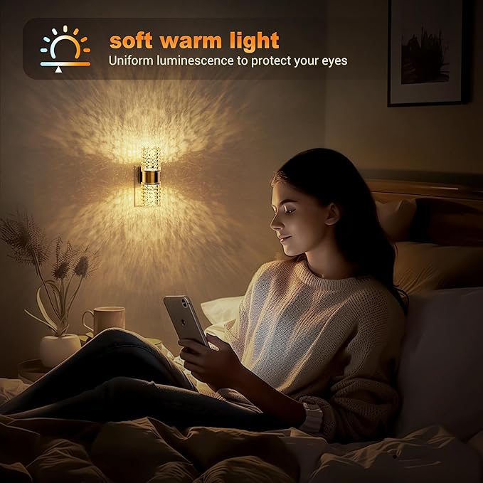 JandCase Night Light, Night Lights Plug into Wall,2 Pack Automatic LED Night Light with Adjustable Brightness, 3000K Plug in Night Lights with Auto Light Sensor, for Bathroom Hallway Decor