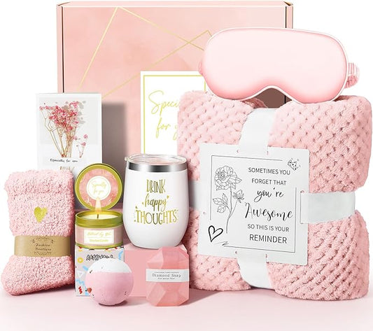 Happy Birthday Gifts for Women Mom Her Friend Sister Wife Grandma, Self Care Gifts Get Well Gifts Unique Relaxing Spa Gift Basket Set, Christmas Gifts for Women Mom Wife Grandma Friends Sister