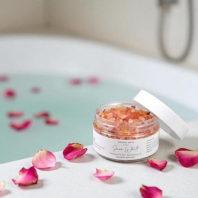 Natural Amor Handmade Bath Body Gift Set,6 pcs Self Care Gift for Women,Includes Soap Bar, Bath Bomb, Clay Mask, Candle- Thank you Gift for Pampering