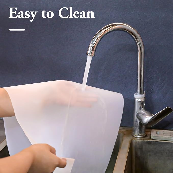 2 Pack Large Silicone Mats for Kitchen Counter, 23.62 X 15.75in Silicone Countertop Protector Mat Non-stick Baking Mat Heat Resistant Countertop Protector Pads, Translucent Placemats Easy to Clean