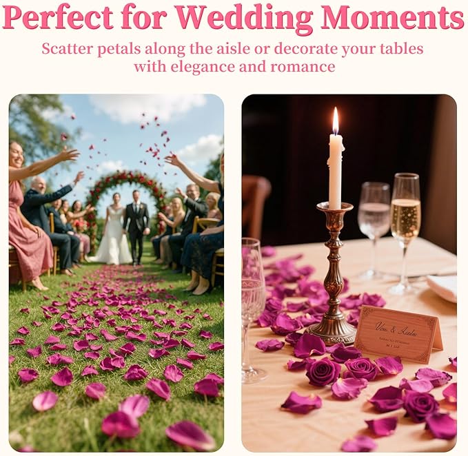 Dried Rose Petals Bulk 5oz – Natural Red Flower Petals for Bath, Candle, Soap Making, Wedding Decor – Real Rose Petals for Romantic DIY Crafts, Confetti, Spa Use, Valentine’s Day Gift