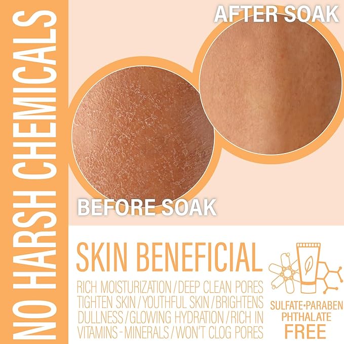 Luxiny Vegan Milk Bath Soak Made with Moisturizing Coconut Milk Powder & Sweet Almond Oil for a Bath Bomb Dust Soothing Fizz & Relaxing Soak, 8 oz. (Orange Creamsicle)