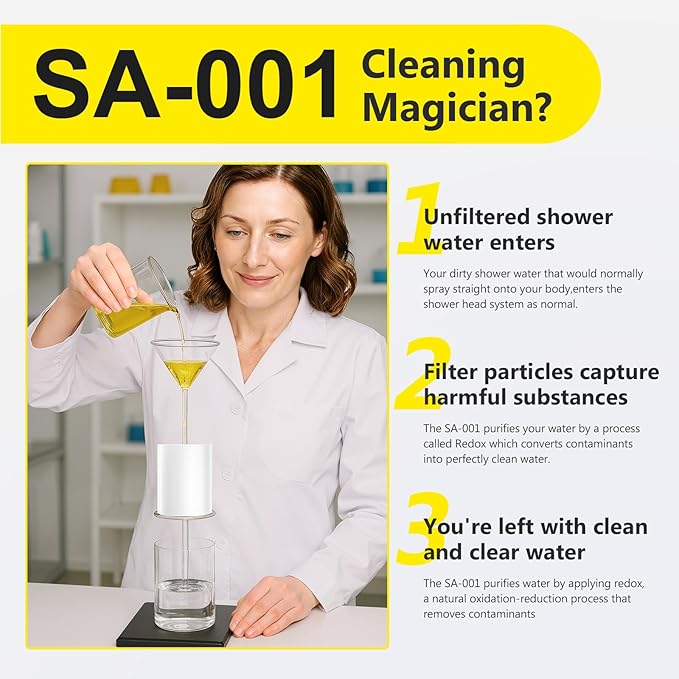 Chlorine Buster ! 25+ Stage High Output Shower Filter for Shower Heads – Softens Water Filter Removes 99% of Impurities – Improves Skin, Hair, Nails – Reduces Dry Itchy Skin, Dandruff