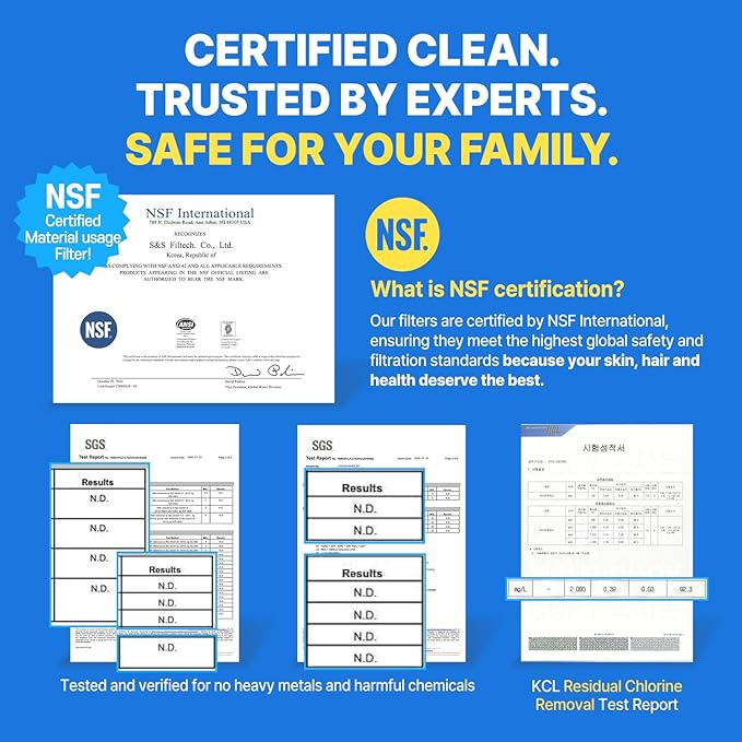 Filter Showerhead Inspired By Korea's Beauty Culture | Carbon Composite Filter | Single 1 month Set (Hose, Mount, Teflon Tape, Wrench) (AJ8200MC-SET-SNG)