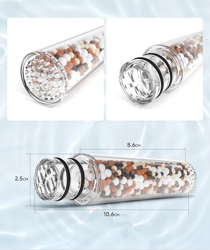 SR SUN RISE Shower Filter for Handheld Shower Head, 2-Pack Replacement Filters for Hard Water Remove Chlorine and Harmful Substances Only Fits SR SUN RISE Shower Head