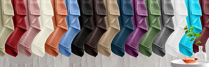 DAN RIVER Bath Towels Set of 4, 27 x 54 Inches, 100% Cotton, Larger & Lighter Weight, Quicker to Dry, Super Soft and Absorbent, Ideal Hotel Towels for Daily Use, Huntergreen