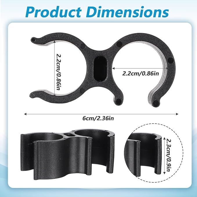 2 PCS Shower Head Holder for Shower Chair, Universal Bath Seat Shower Bracket Attachment for Transfer Bench, Tub Stool, Elderly Disabled Users, Universal Fit