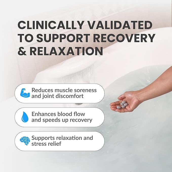 New Relief Hydrogen Bath Bomb Tablets: Relax Muscles, Soothe Discomfort, and Recover Naturally – Magnesium Hydrogen Soak (180 Tablets)